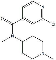 2-chloro-N-methyl-N-(1-methylpiperidin-4-yl)pyridine-4-carboxamide Struktur