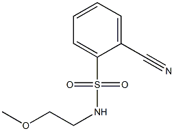 2-cyano-N-(2-methoxyethyl)benzenesulfonamide Struktur