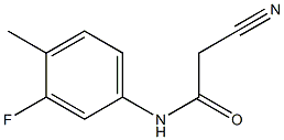 2-cyano-N-(3-fluoro-4-methylphenyl)acetamide Struktur