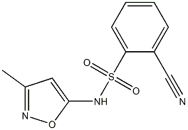 2-cyano-N-(3-methylisoxazol-5-yl)benzenesulfonamide Struktur