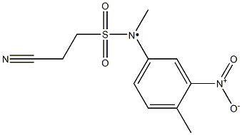 2-cyano-N-methyl-N-(4-methyl-3-nitrophenyl)ethane-1-sulfonamido Struktur