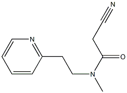 2-cyano-N-methyl-N-[2-(pyridin-2-yl)ethyl]acetamide Struktur