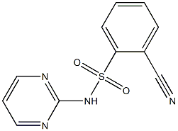 2-cyano-N-pyrimidin-2-ylbenzenesulfonamide Struktur