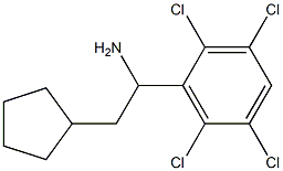 2-cyclopentyl-1-(2,3,5,6-tetrachlorophenyl)ethan-1-amine Struktur