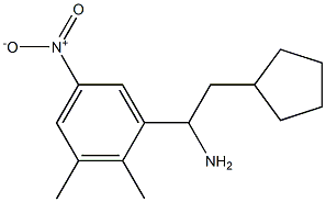 2-cyclopentyl-1-(2,3-dimethyl-5-nitrophenyl)ethan-1-amine Struktur