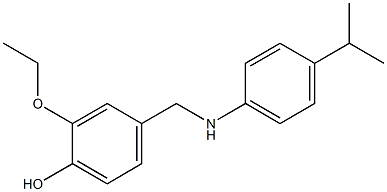 2-ethoxy-4-({[4-(propan-2-yl)phenyl]amino}methyl)phenol Struktur