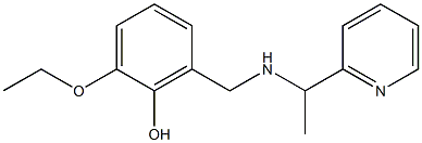 2-ethoxy-6-({[1-(pyridin-2-yl)ethyl]amino}methyl)phenol Struktur