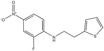 2-fluoro-4-nitro-N-[2-(thiophen-2-yl)ethyl]aniline Struktur