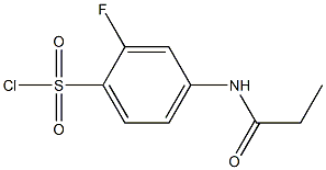 2-fluoro-4-propanamidobenzene-1-sulfonyl chloride Struktur