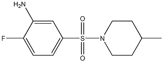 2-fluoro-5-[(4-methylpiperidine-1-)sulfonyl]aniline Struktur