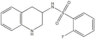 2-fluoro-N-(1,2,3,4-tetrahydroquinolin-3-yl)benzene-1-sulfonamide Struktur