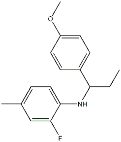 2-fluoro-N-[1-(4-methoxyphenyl)propyl]-4-methylaniline Struktur