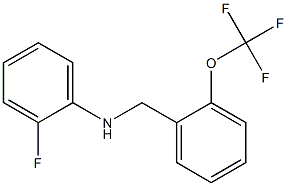 2-fluoro-N-{[2-(trifluoromethoxy)phenyl]methyl}aniline Struktur