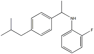 2-fluoro-N-{1-[4-(2-methylpropyl)phenyl]ethyl}aniline Struktur