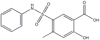 2-hydroxy-4-methyl-5-(phenylsulfamoyl)benzoic acid Struktur