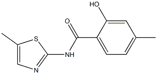 2-hydroxy-4-methyl-N-(5-methyl-1,3-thiazol-2-yl)benzamide Struktur