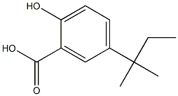 2-hydroxy-5-(2-methylbutan-2-yl)benzoic acid Struktur