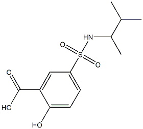 2-hydroxy-5-[(3-methylbutan-2-yl)sulfamoyl]benzoic acid Struktur