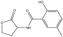 2-hydroxy-5-methyl-N-(2-oxooxolan-3-yl)benzamide Struktur