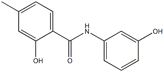 2-hydroxy-N-(3-hydroxyphenyl)-4-methylbenzamide Struktur