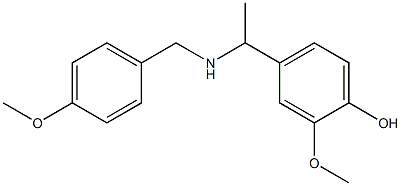 2-methoxy-4-(1-{[(4-methoxyphenyl)methyl]amino}ethyl)phenol Struktur