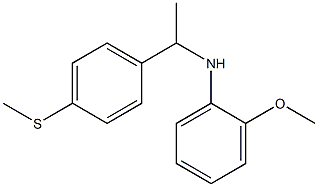 2-methoxy-N-{1-[4-(methylsulfanyl)phenyl]ethyl}aniline Struktur