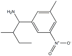 2-methyl-1-(3-methyl-5-nitrophenyl)butan-1-amine Struktur