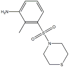 2-methyl-3-(thiomorpholine-4-sulfonyl)aniline Struktur