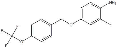 2-methyl-4-{[4-(trifluoromethoxy)phenyl]methoxy}aniline Struktur