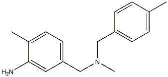 2-methyl-5-({methyl[(4-methylphenyl)methyl]amino}methyl)aniline Struktur