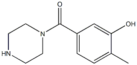 2-methyl-5-(piperazin-1-ylcarbonyl)phenol Struktur