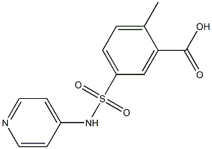 2-methyl-5-(pyridin-4-ylsulfamoyl)benzoic acid Struktur