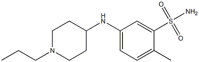 2-methyl-5-[(1-propylpiperidin-4-yl)amino]benzene-1-sulfonamide Struktur