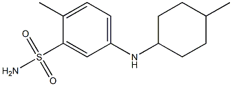 2-methyl-5-[(4-methylcyclohexyl)amino]benzene-1-sulfonamide Struktur