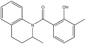 2-methyl-6-[(2-methyl-1,2,3,4-tetrahydroquinolin-1-yl)carbonyl]phenol Struktur