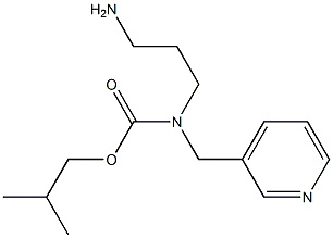 2-methylpropyl N-(3-aminopropyl)-N-(pyridin-3-ylmethyl)carbamate Struktur