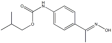 2-methylpropyl N-{4-[1-(hydroxyimino)ethyl]phenyl}carbamate Struktur