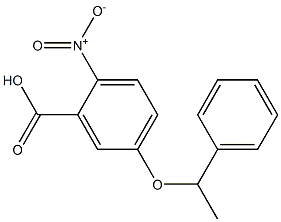 2-nitro-5-(1-phenylethoxy)benzoic acid Struktur