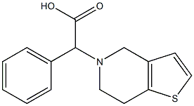 2-phenyl-2-{4H,5H,6H,7H-thieno[3,2-c]pyridin-5-yl}acetic acid Struktur