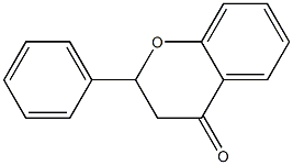 2-phenyl-3,4-dihydro-2H-1-benzopyran-4-one Struktur