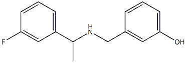 3-({[1-(3-fluorophenyl)ethyl]amino}methyl)phenol Struktur