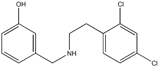 3-({[2-(2,4-dichlorophenyl)ethyl]amino}methyl)phenol Struktur