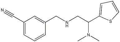 3-({[2-(dimethylamino)-2-(thiophen-2-yl)ethyl]amino}methyl)benzonitrile Struktur