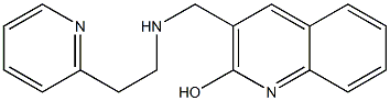 3-({[2-(pyridin-2-yl)ethyl]amino}methyl)quinolin-2-ol Struktur