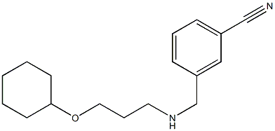 3-({[3-(cyclohexyloxy)propyl]amino}methyl)benzonitrile Struktur