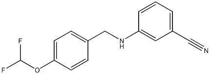 3-({[4-(difluoromethoxy)phenyl]methyl}amino)benzonitrile Struktur