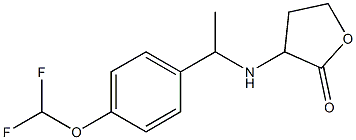 3-({1-[4-(difluoromethoxy)phenyl]ethyl}amino)oxolan-2-one Struktur