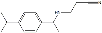 3-({1-[4-(propan-2-yl)phenyl]ethyl}amino)propanenitrile Struktur