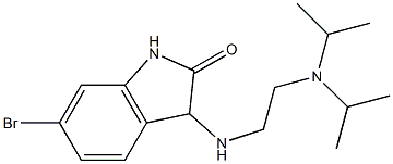 3-({2-[bis(propan-2-yl)amino]ethyl}amino)-6-bromo-2,3-dihydro-1H-indol-2-one Struktur