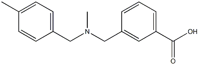 3-({methyl[(4-methylphenyl)methyl]amino}methyl)benzoic acid Struktur